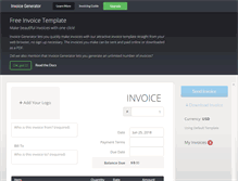 Tablet Screenshot of invoice-generator.com